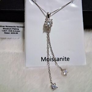 925 Silver Moissanite Necklace